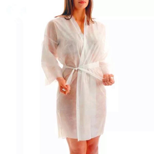 Quality Non Woven Kimono Disposable Bathrobe Plain for sale