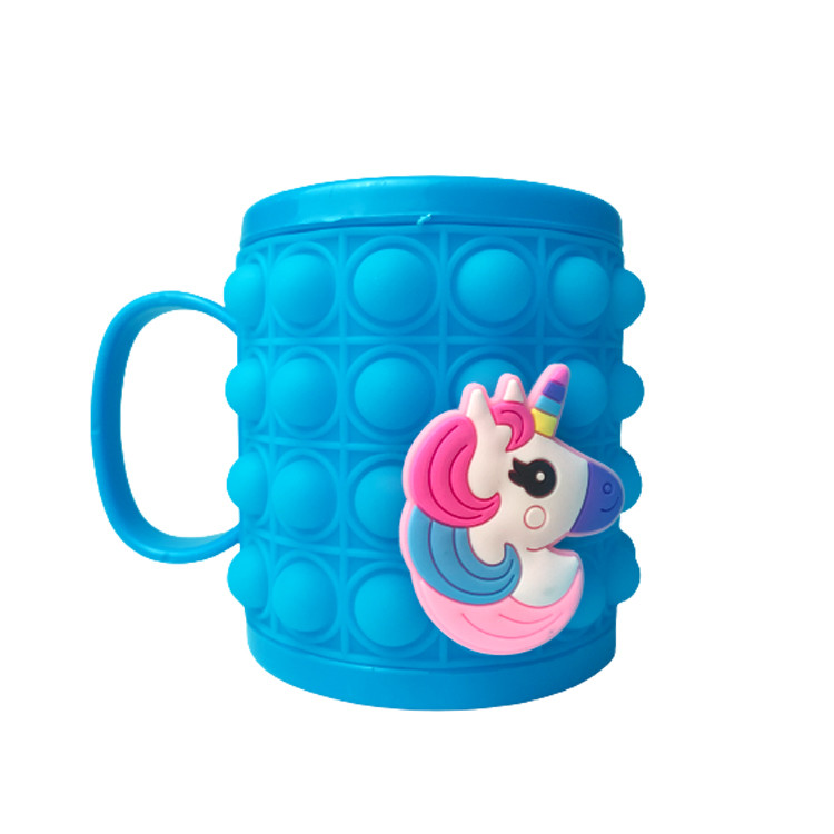 Customizable Baby Feeding Kids Drink Cup Silicone Push Bubble Fidget Popper Pop With High Temperature Resistance
