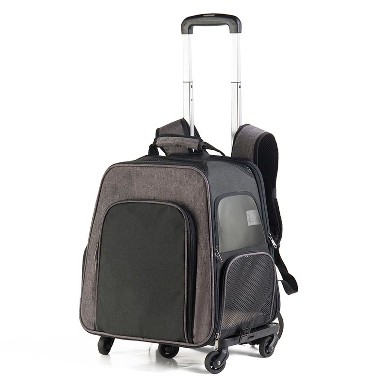 Pet Trolley Suitcase Bag Large Space Silent Universal Wheel Folding Trolley Pet Bag
