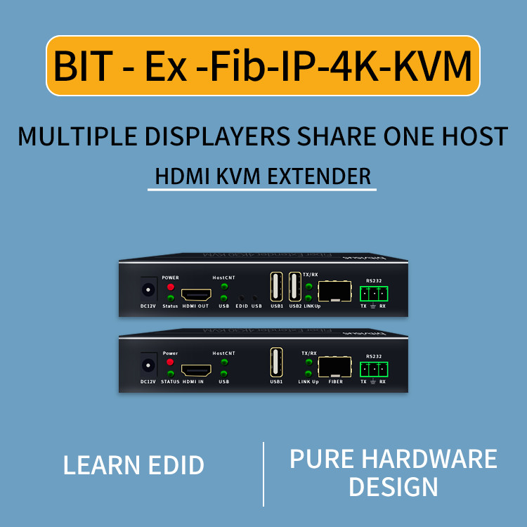 Zero Delay Uncompressed HDMI Fiber Extender 4K KVM Over Fiber Transmitter