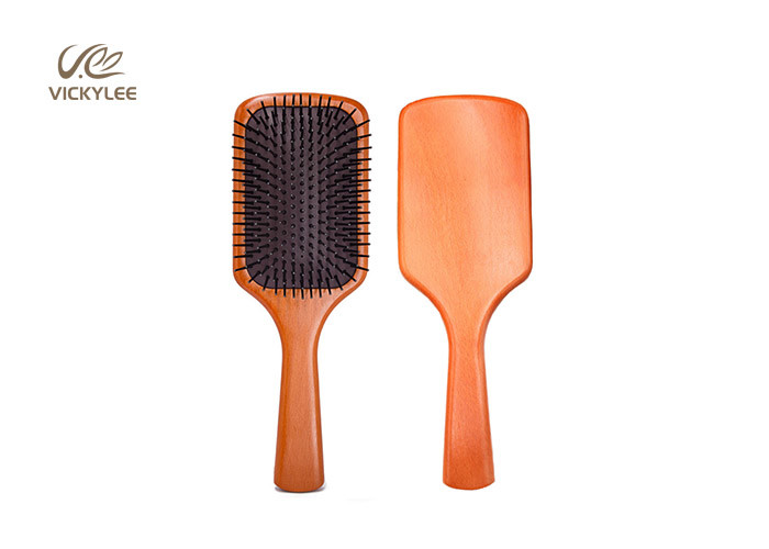 Oval Shape Wooden Handle 3 Inch Paddle Brush For Curly Hair