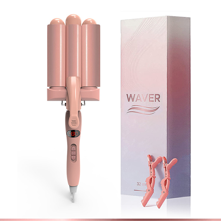 78W 3 Barrel Hair Curler Reduce Frizz And Damage Customized Color