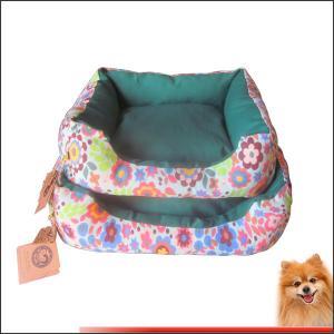 Buy cheap Large breed dog beds Canvas fabric dog beds with flower printed China manufacturer product