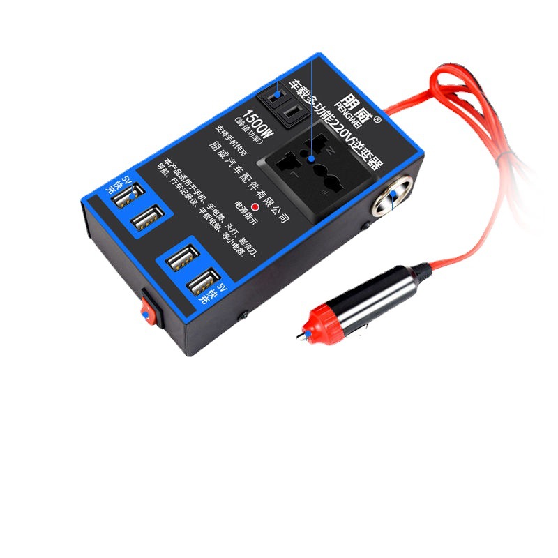Inverter Multiple Car Charger Power Inverter 12V 1500 Watts Car Power Inverter 1500W For Car Us St