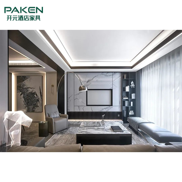 Fashion style with Khaki, Ivory Color Customize Modern Villa Furniture Living Room Furniture