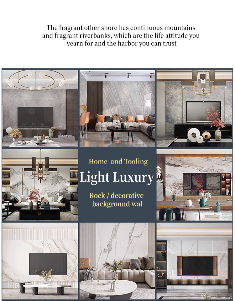 Waterproof And Easy To Install Marble Wood Veneer Panels Interior Decorative Wall Panels New Products Marble Wall Panels