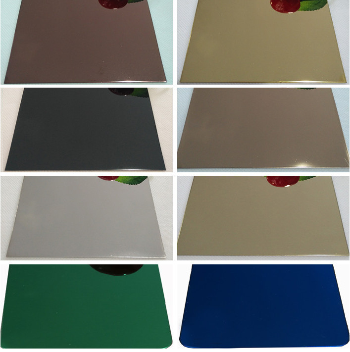 gold decorative stainless steel sheet 304 size 4x8 mirror finish