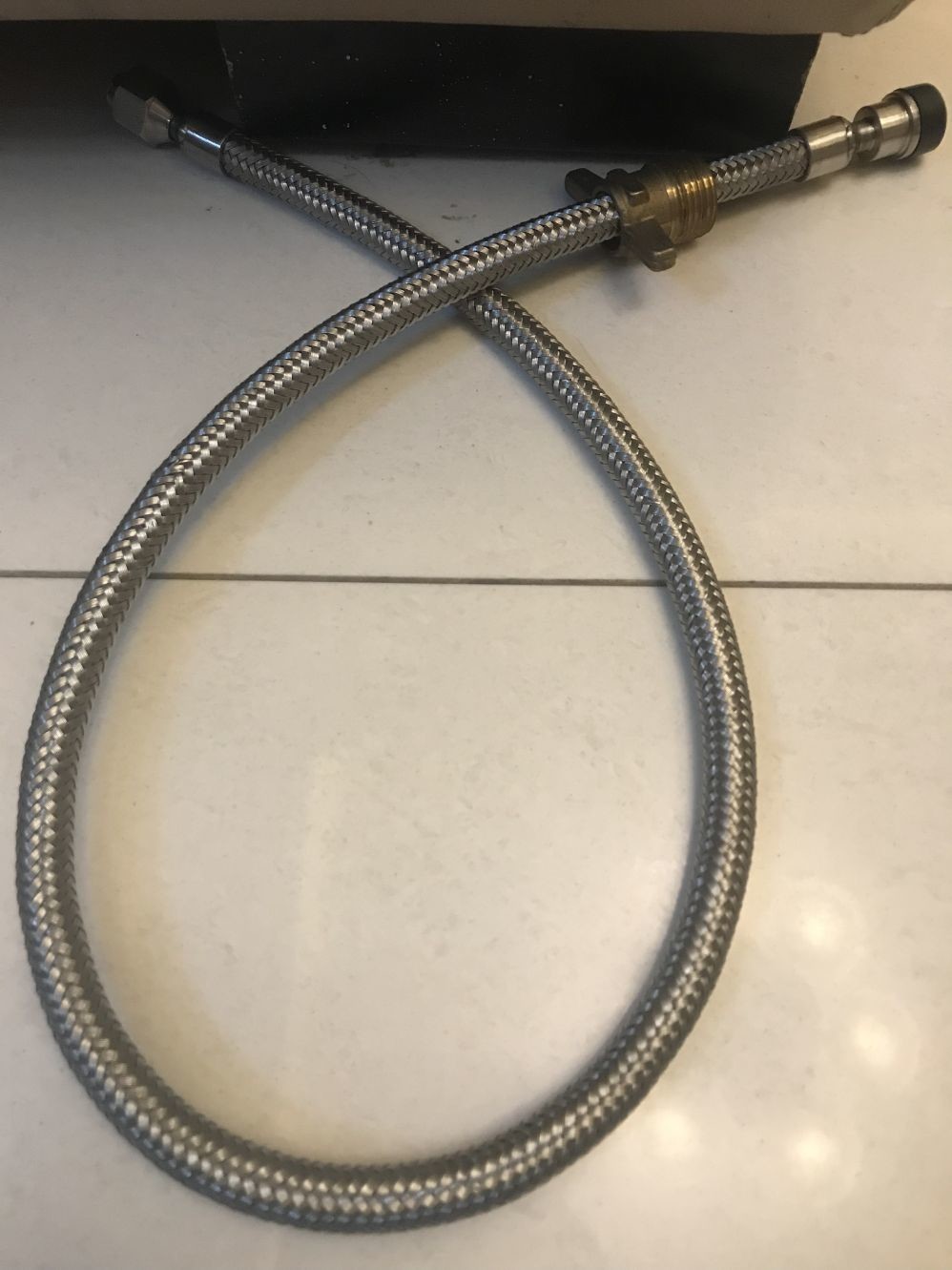 Gas tube 304 accordion pipe bellows separator three way cock tube tap