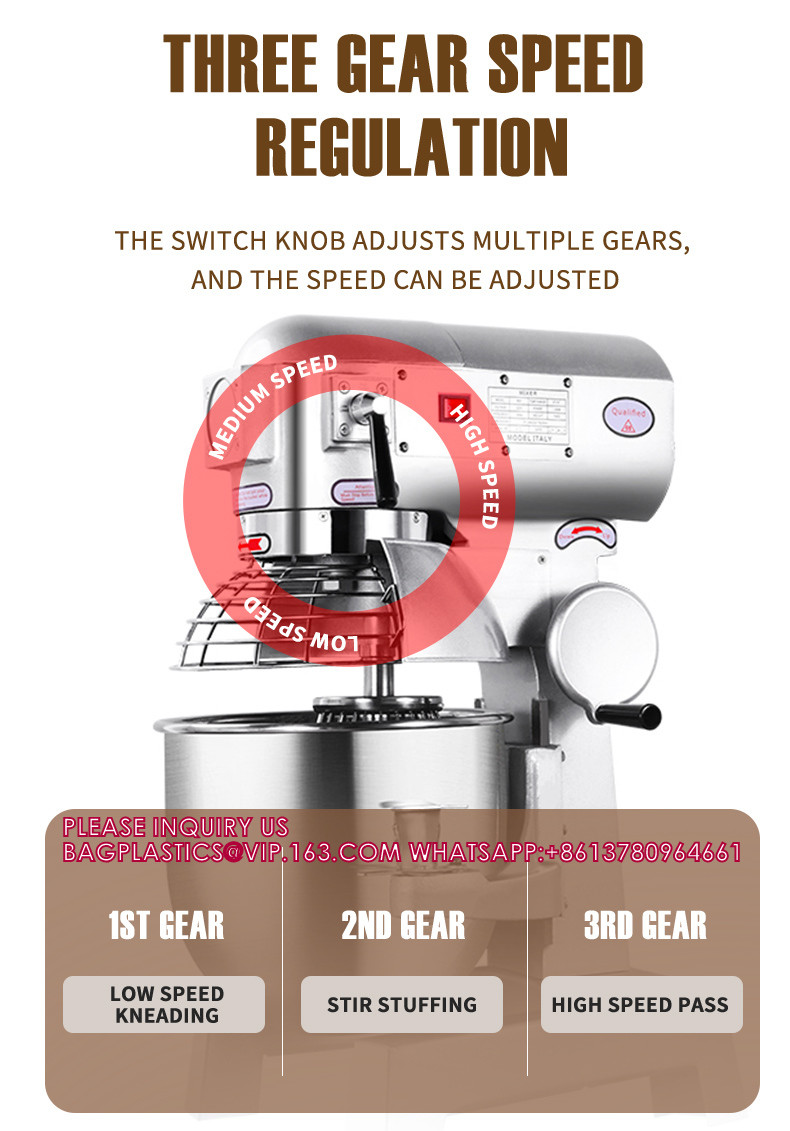 Professional Spiral Dough Mixer Electric Stainless Steel Body Multifunction Dough Mixer For Commercial Use