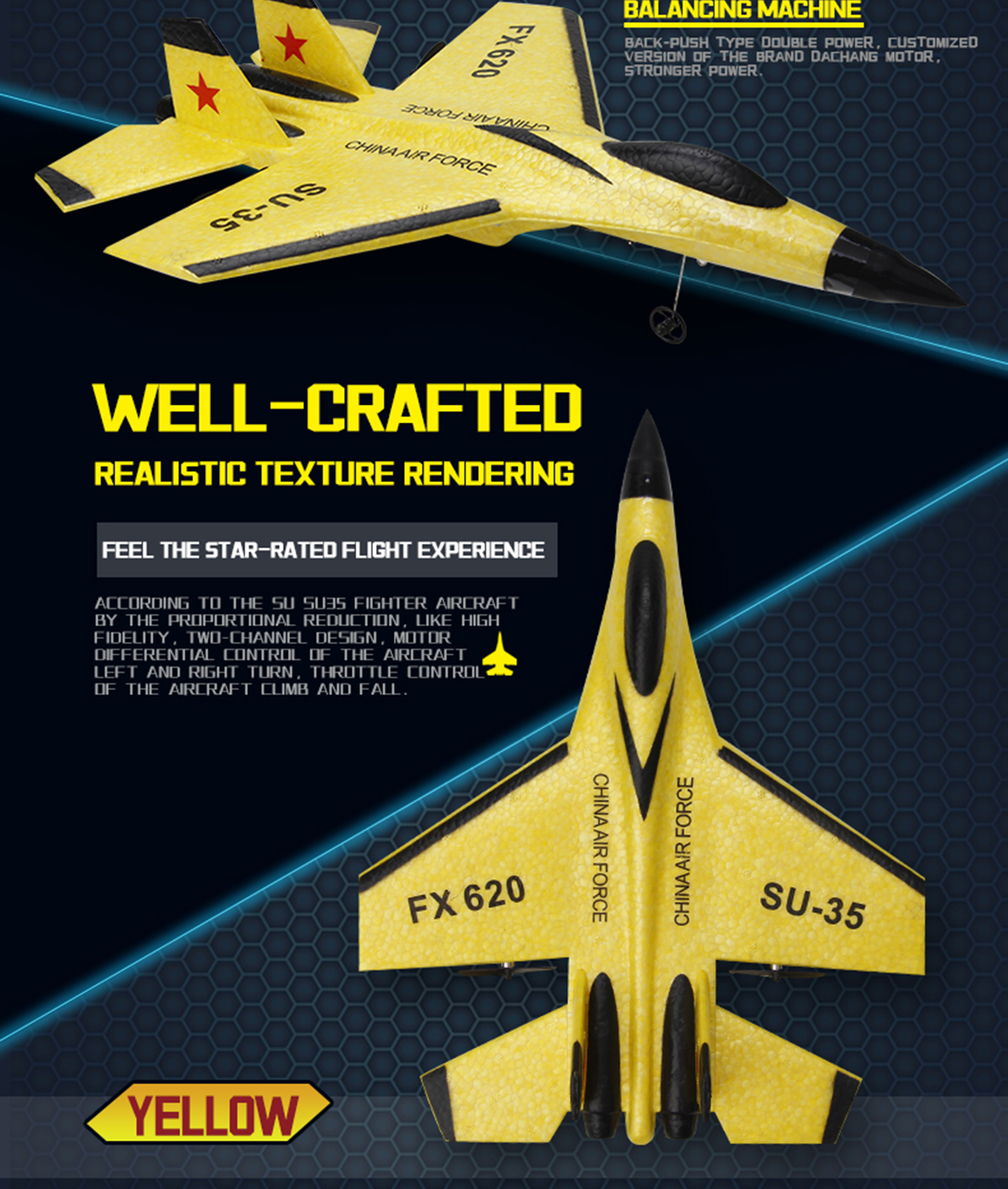 2.4g Frequency Epp Foam Airplane Fx-620 Rc Glider Su-35 Rc Airplane Remote Control Fighter Hobby Plane Glider Airplane Toys