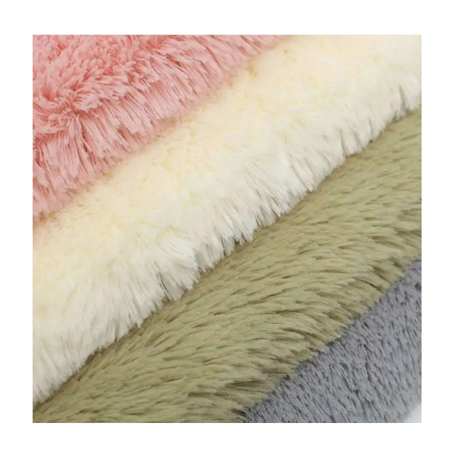 Medium Weight 260GSM Knitted Plain PV Plush Fabric for Making Toys and Garments Lining