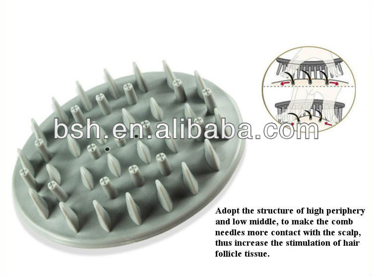 Anti Static Shower Scalp Massage Brush Soft Rubber Material Easy Operating