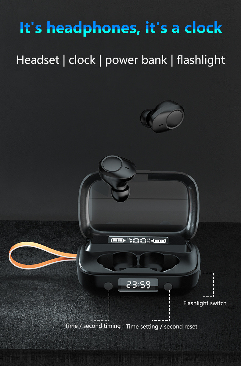 True Wireless Best Earbuds Earphones With Mic Bluetooth 5.1 IPX7 Waterproof For Sport