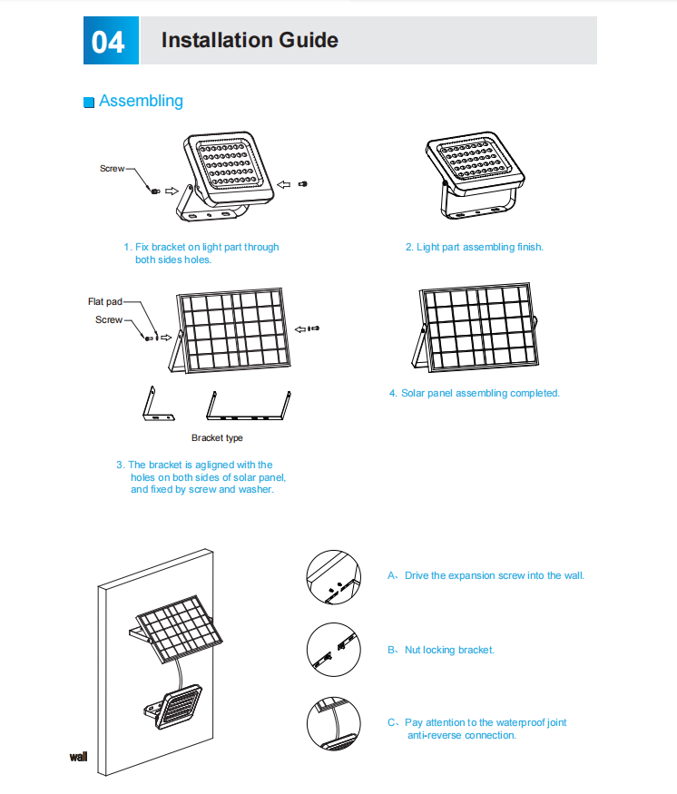 Integrated Solar Powered Street Lamp Monocrystalline Solar Beatle Light CE RoHS Certified