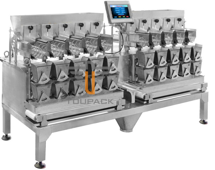 High Accuracy Memory Bucket Sticky Meat Multihead Weigher Scale 14 Head