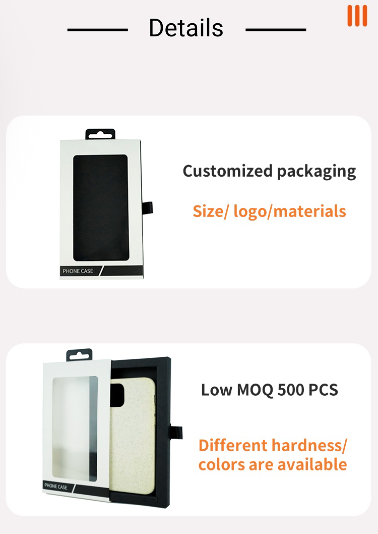 Clear Matt Window Mobile Phone Case Packaging Box for Customized Types Accessories