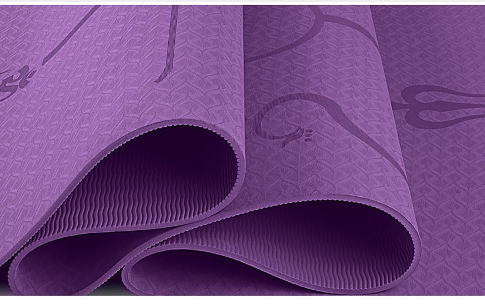 TPE Posture Line 6mm Carpet Non Slip Yoga Mat For Beginner Environmental Fitness Gymnastics Mats
