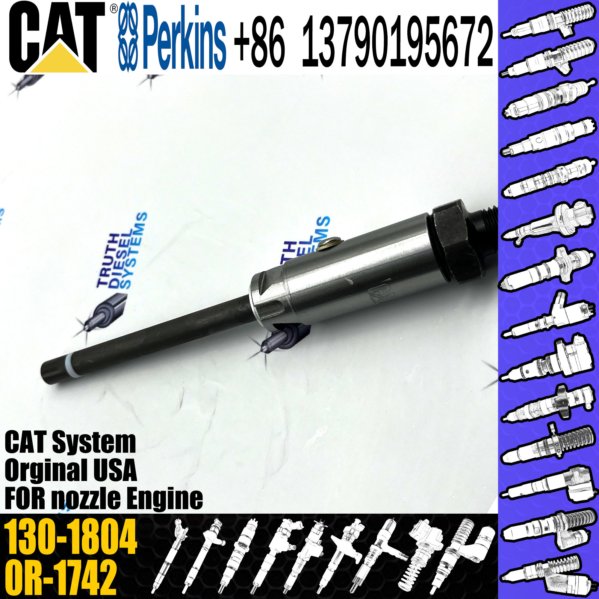 3304 3304B 3306B 3306 Diesel Engine Parts Fuel Injector 8N-7005 0R-1740 0R-3418