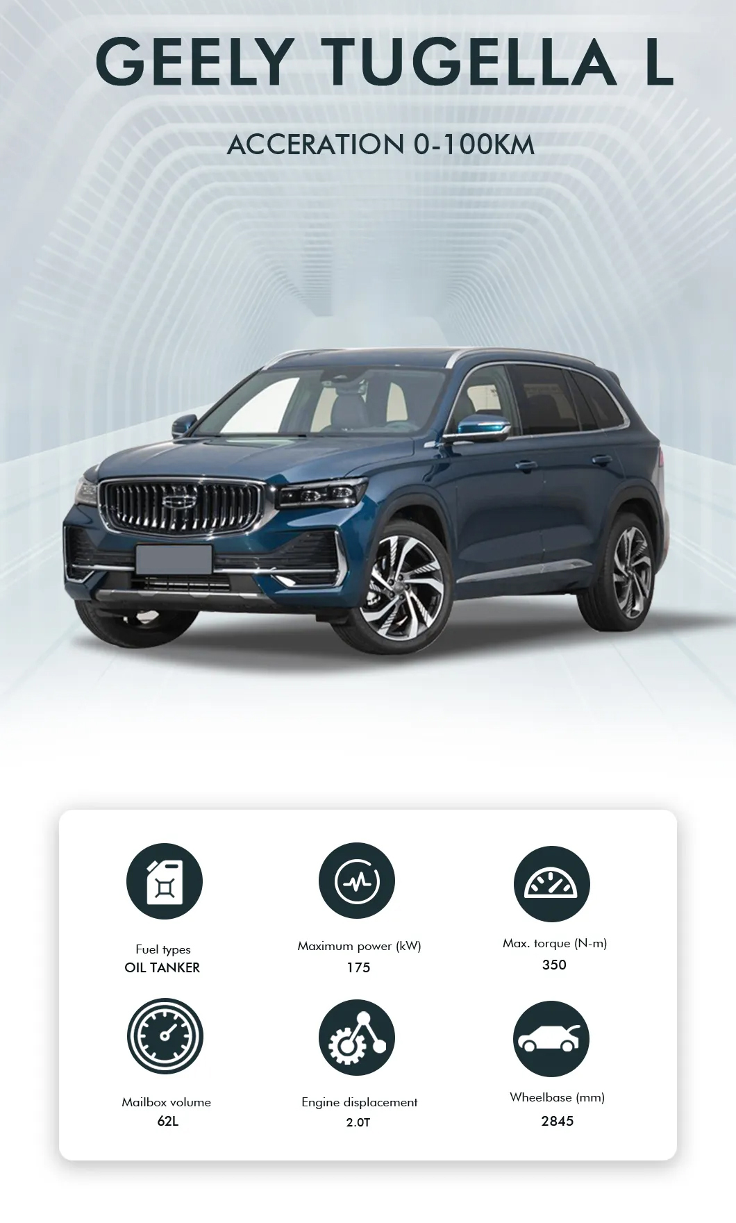 Electric Driver's Seat Adjustment Geely Xingyue L Version 2.0t 5 Seats Gasoline Cars