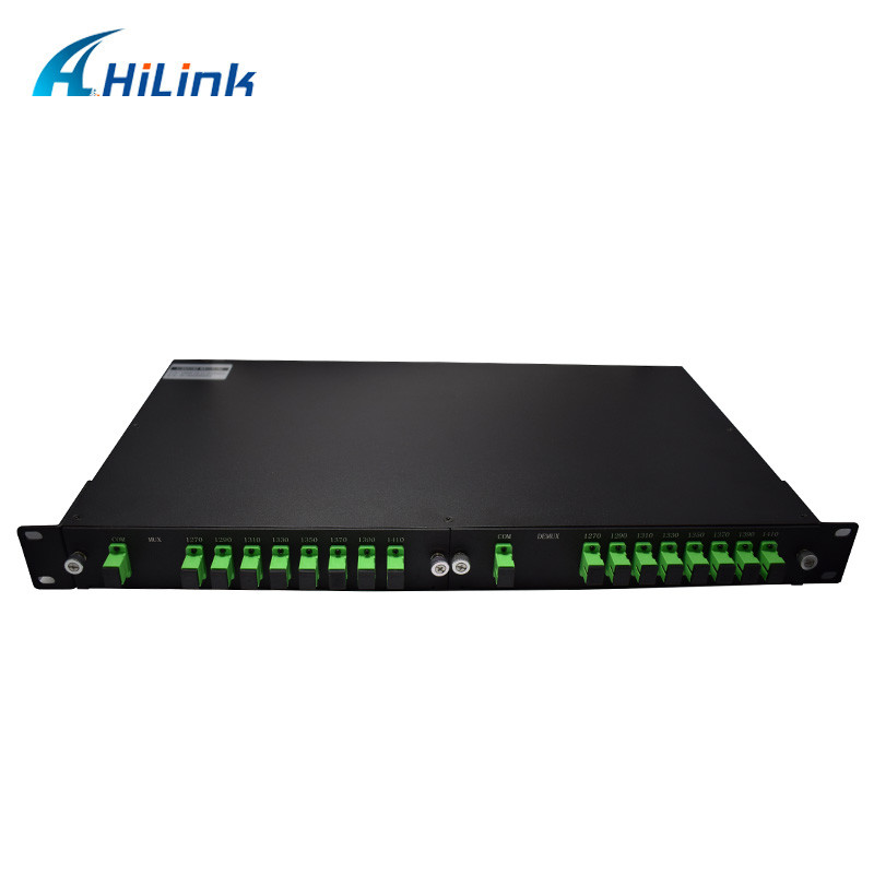 1U Cassette CWDM Mux Demux With 2 Slot Half Sized Pluggable LGX LC APC Connectors