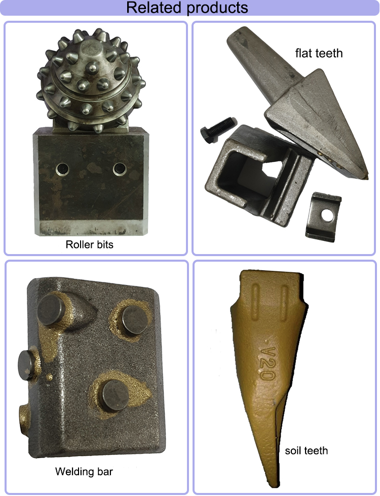 Foundation Drilling Rock Bullet Teeth , Tungsten Carbide Teeth For Rock