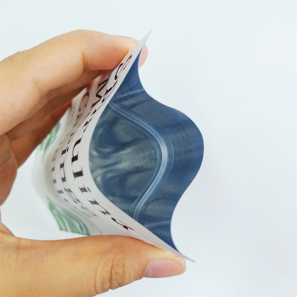 PE Custom Stand Up Pouch White Kraft Paper Zipper Bag For Capsules