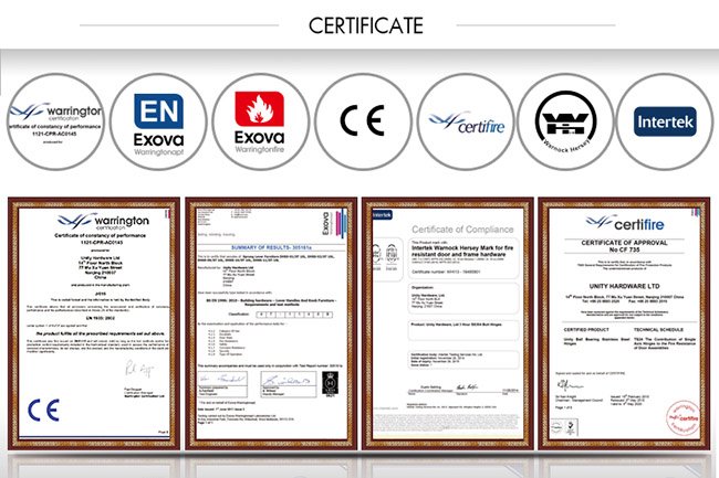 certificates of AISI304 Stainless Steel Heavy Duty Door Hinge