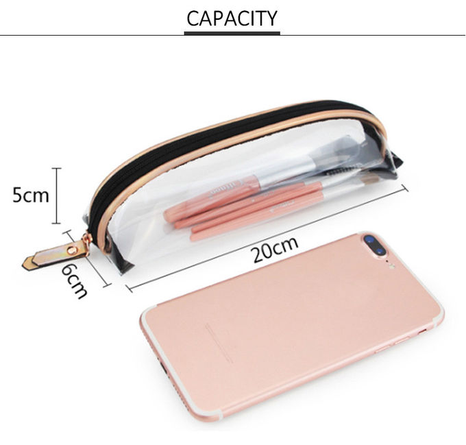 Eco-Friendly Waterproof Transparent Large Capacity Makeup Brush PVC Bag