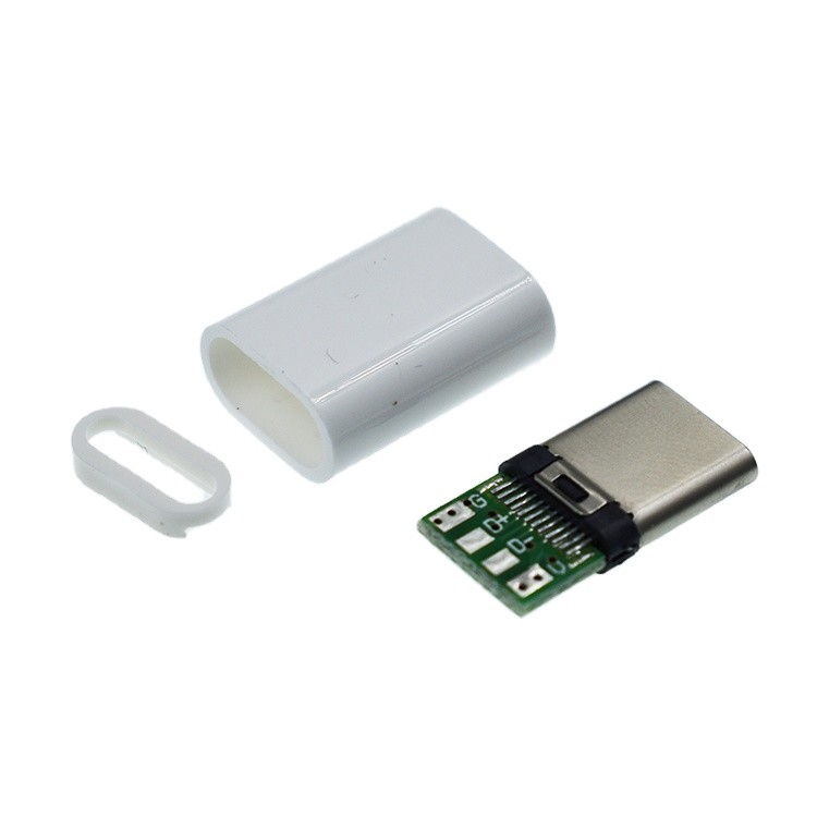 LCP UL94 V-0 USB3.1 Type C Male Connector Solder DIY Kit