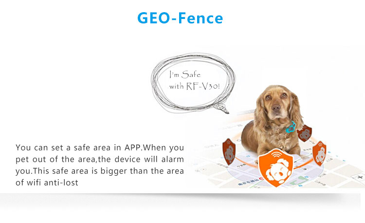 Rf-v32 Waterproof mini gps pet tracker for cat dog