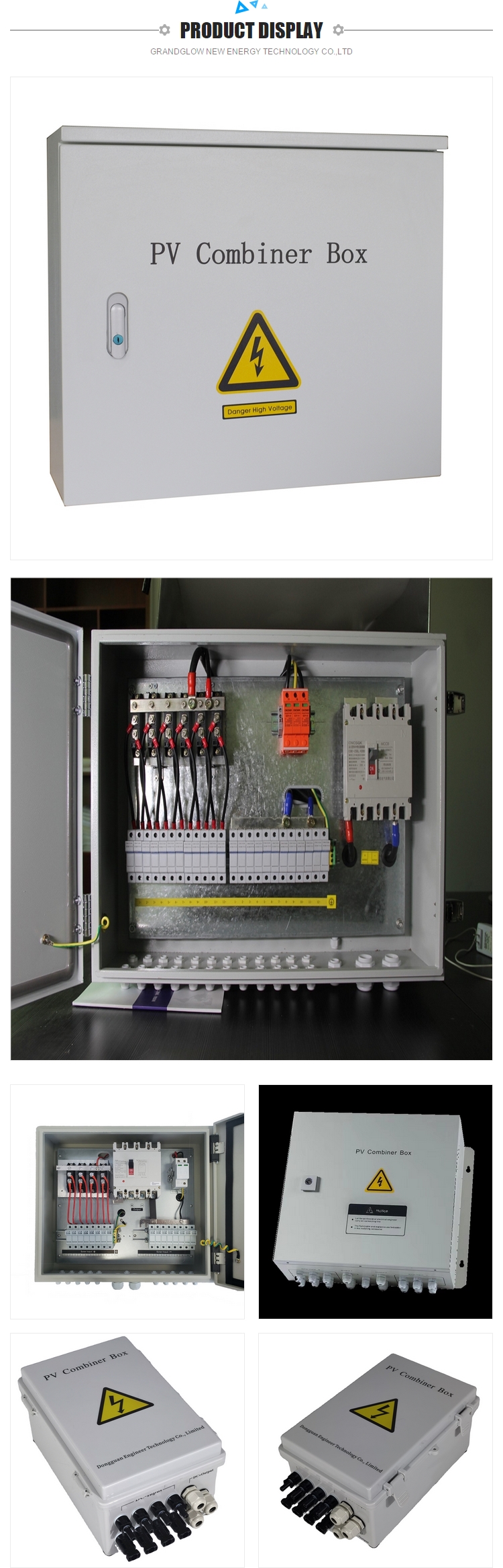 22 in 3out 1000vac Qibu 1kw 2kw 3kw 5kw 10kw Solar Input Pv Combiner Dc1000v Combination Box for wiring blocks