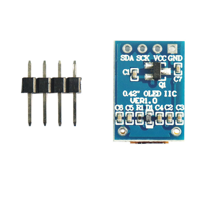 PCBA 0.42 Inch PMOLED Display Module, 72X40 Resolution, IIC/SPI Interface, SSD1315 Driving IC