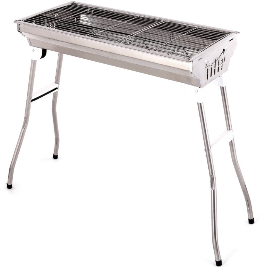 Thickened Large Stainless Steel Barbecue Outdoor Folding Barbecue BBQ Portable Barbecue