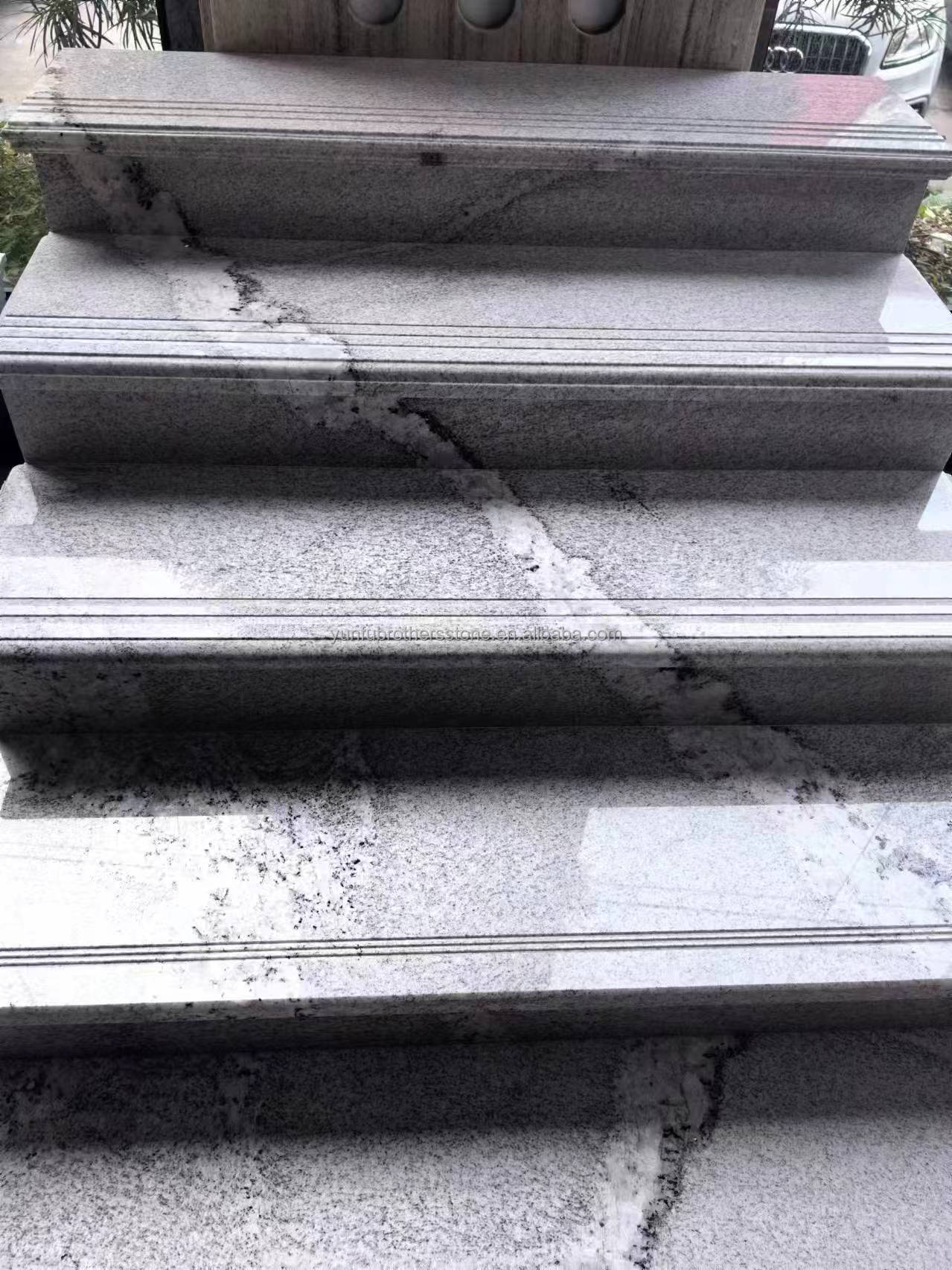 Modern Calacatta White Granite Slabs for Interior Stair Stepping and Wall Design