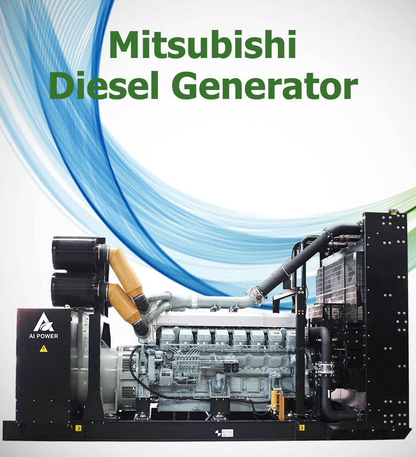 1500 Kva Backup Commercial Mitsubishi Diesel Generator 230V S12A2-PTA