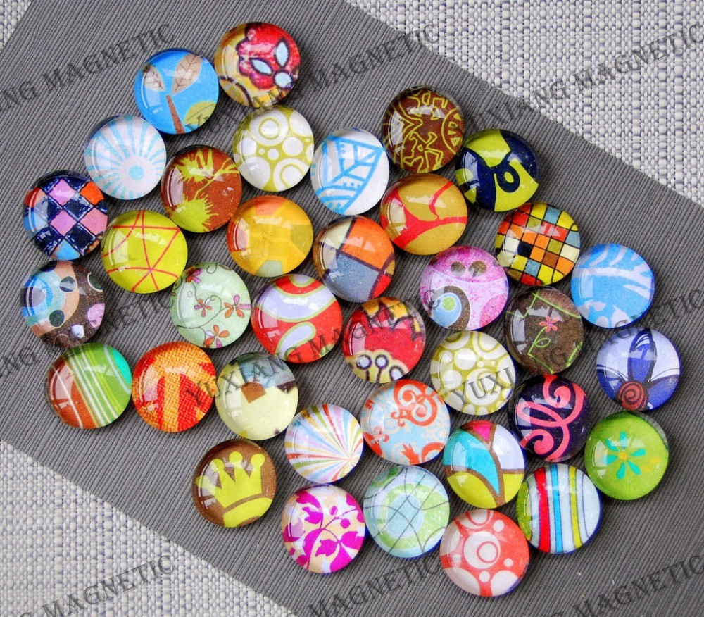 Glass Crystal Fridge Decoration Magnets Custom Appearance 13mm Thickness