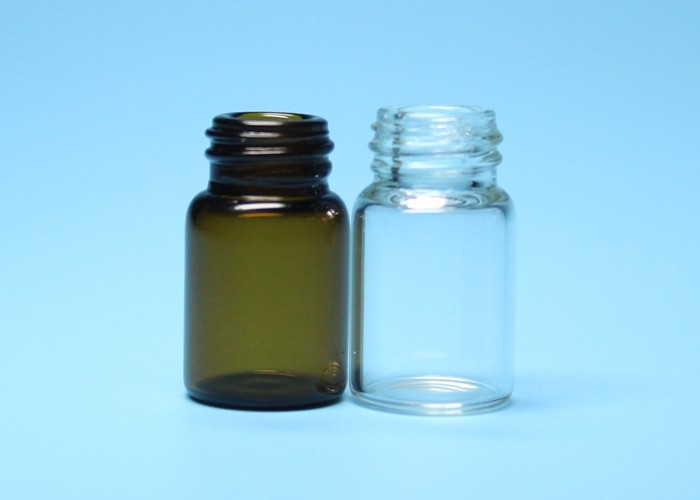 2ml 3ml Transparent or Brown Borosilicate Glass Threaded Bottle