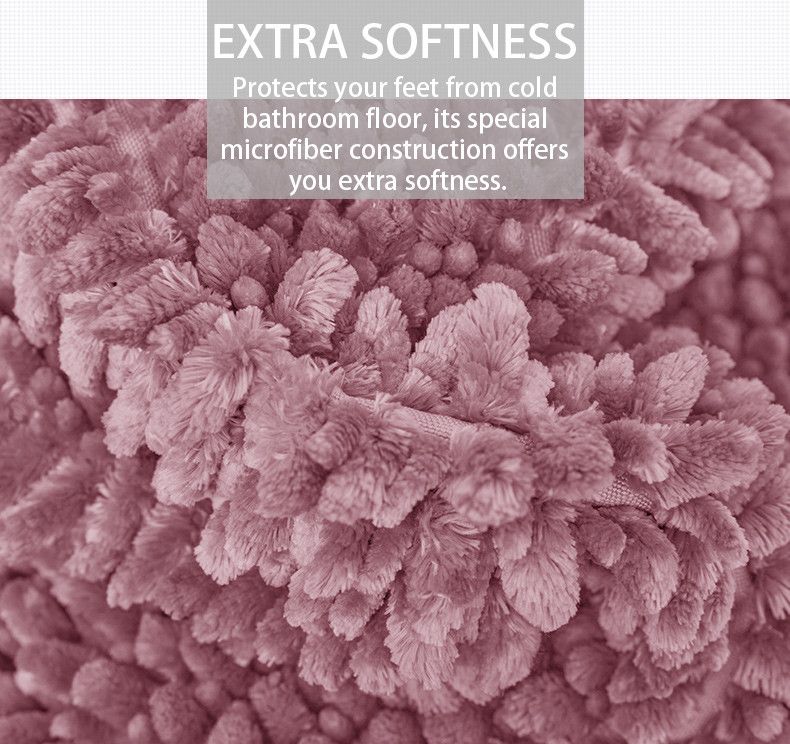 OEKO-TEX Thick 17x24 Soft Fluffy Quick Drying Chenille Bath Rug