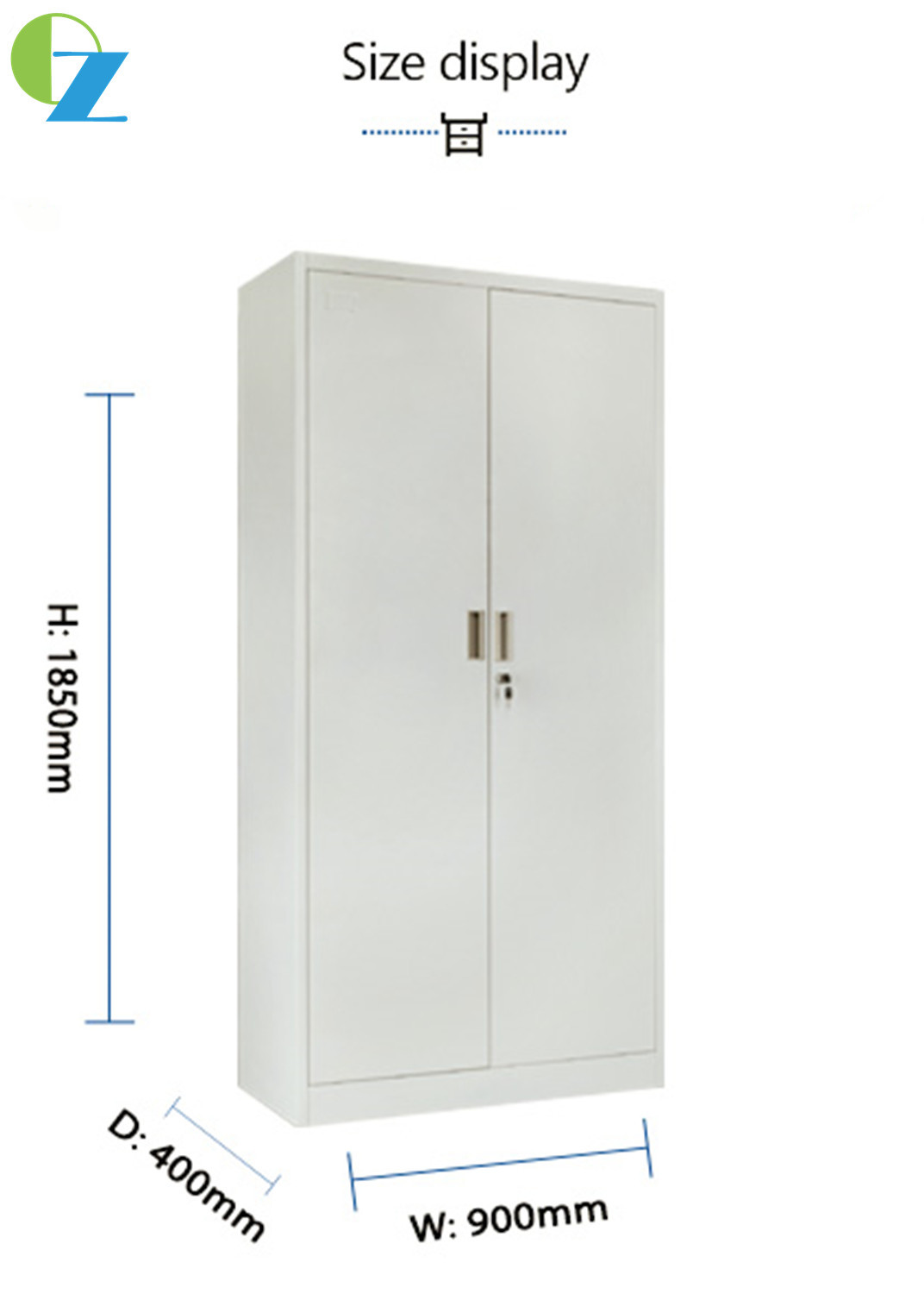 1mm Thickness Steel Office Cupboard Knocked Down Structure Office Furniture