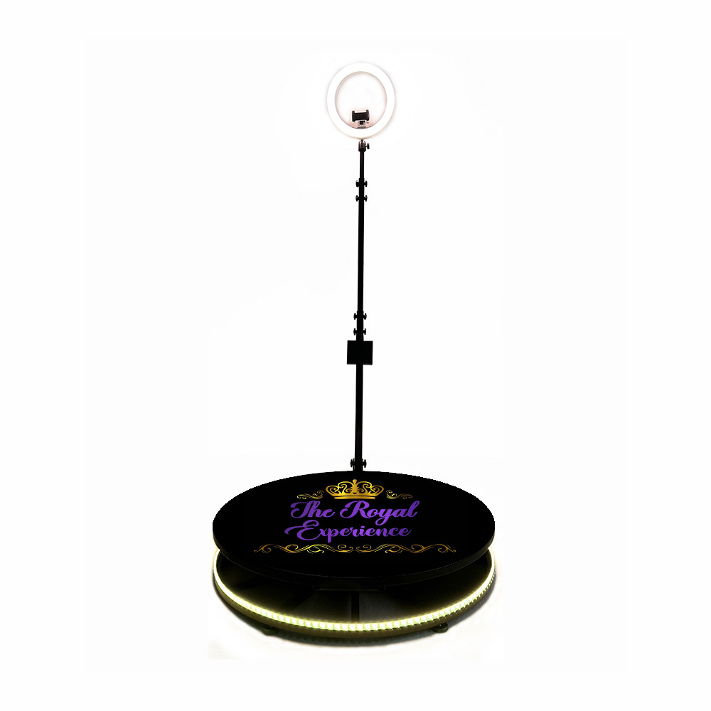 Wireless 360 Video Photo Booth Selfie Platform Portable Automatic Rotating