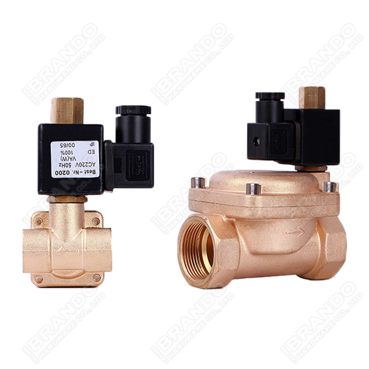 Sub Base Mounted 3 Way Brass Solenoid Valve For Screw Air Compressor