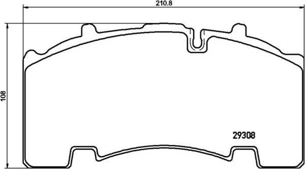 WVA 29308 Disc Brake Pads for BPW