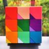 Buy cheap 2300g 4cm Rainbow Wooden Flower Puzzle Wooden Stone Stacking Game from wholesalers