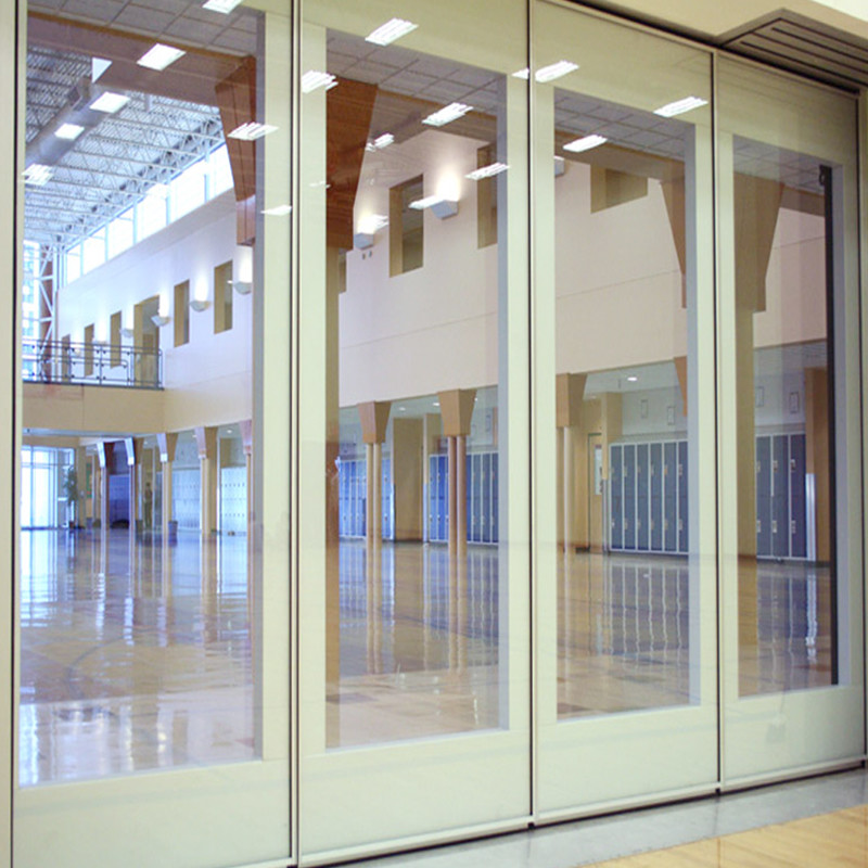 Unframed Glass Doors Sliding Partition Walls Frameless Aluminum Glass Partition Folding Door