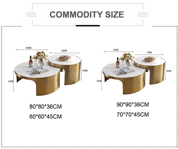 70x70cm sitting room bedroom Luxury Center Tables circle Decoration