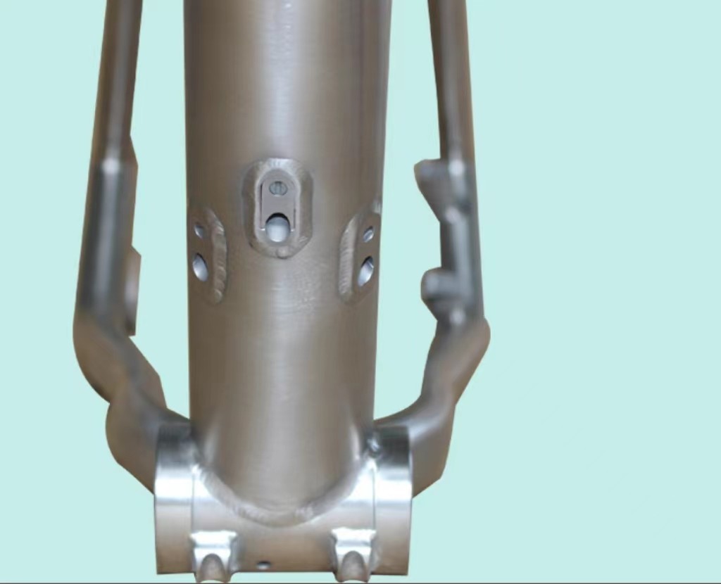 Titanium Alloy Bike Frame For Mountain Bike Internal Wiring Internal Brake Shock Absorption