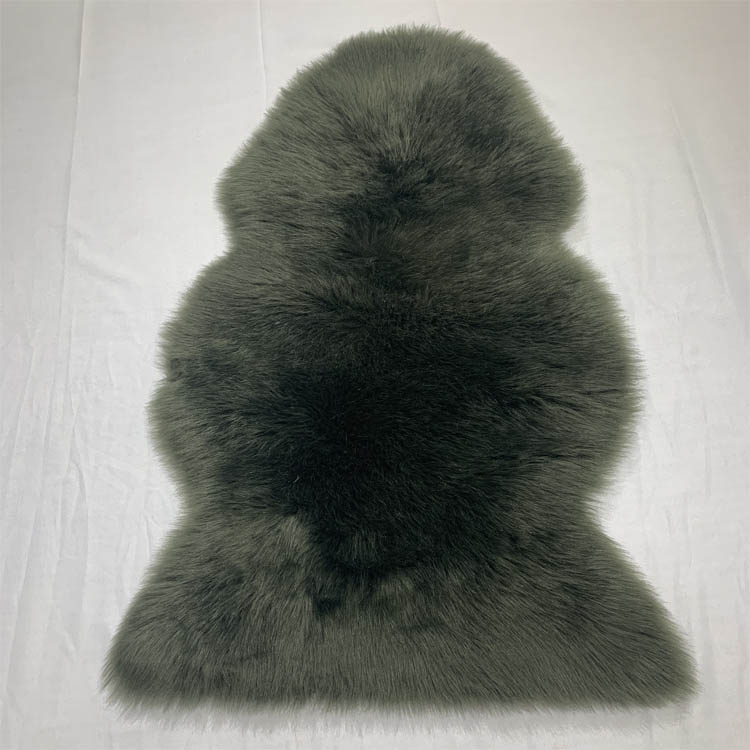 Black Chair Sheepskin Cushion Pads Faux Fur OEM