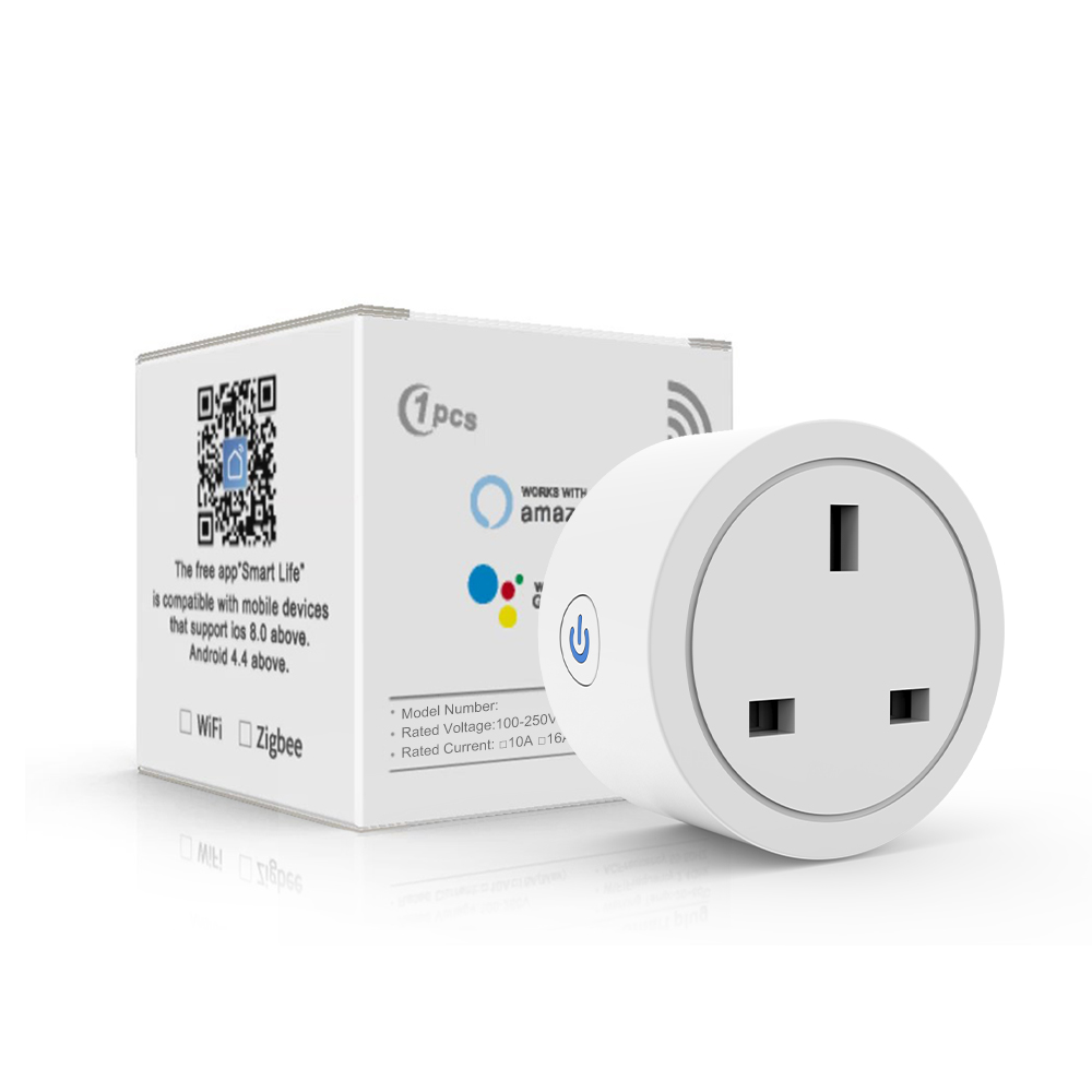 WIFI UK Power Socket Plug Aleax Timing Tuya Zigbee Wall Socket