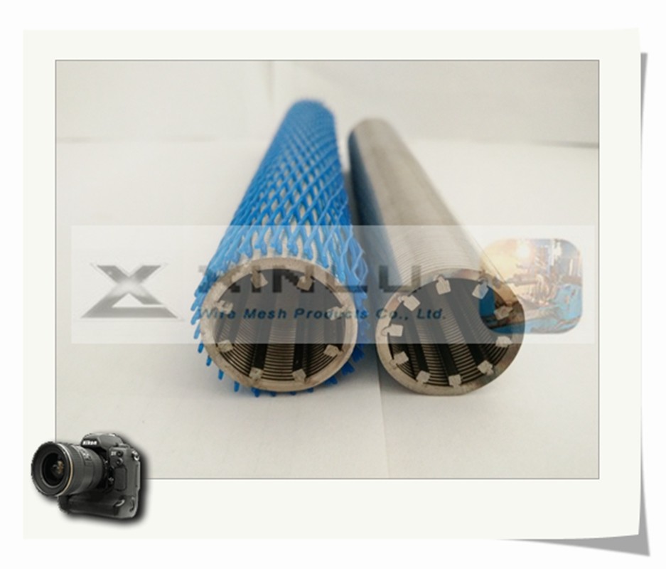 V Shape Wire Wrapped Screens Welded 316L SS Slotted Pipe 50 Micron 33mm Diameter