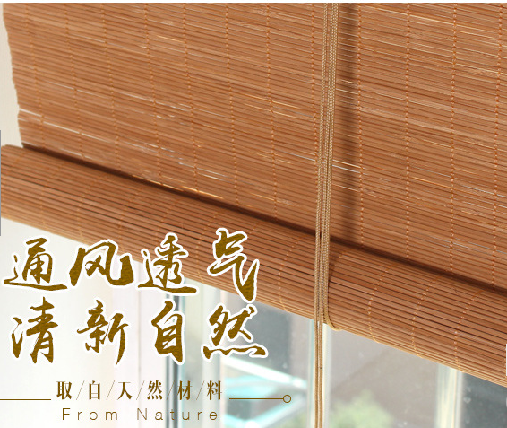 Beautiful Pattern Bamboo Roman Blinds , Moth Proof Bamboo Roller Window Shades